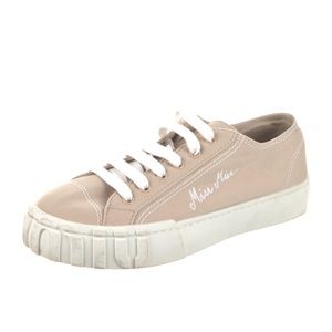 Miu Miu Beige Canvas Sneakers